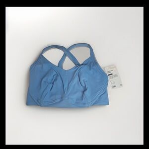 PHOENIX‎ Bergen Lace Trip Sports Bra Blue Wireless Women Size 3X DDD-H New